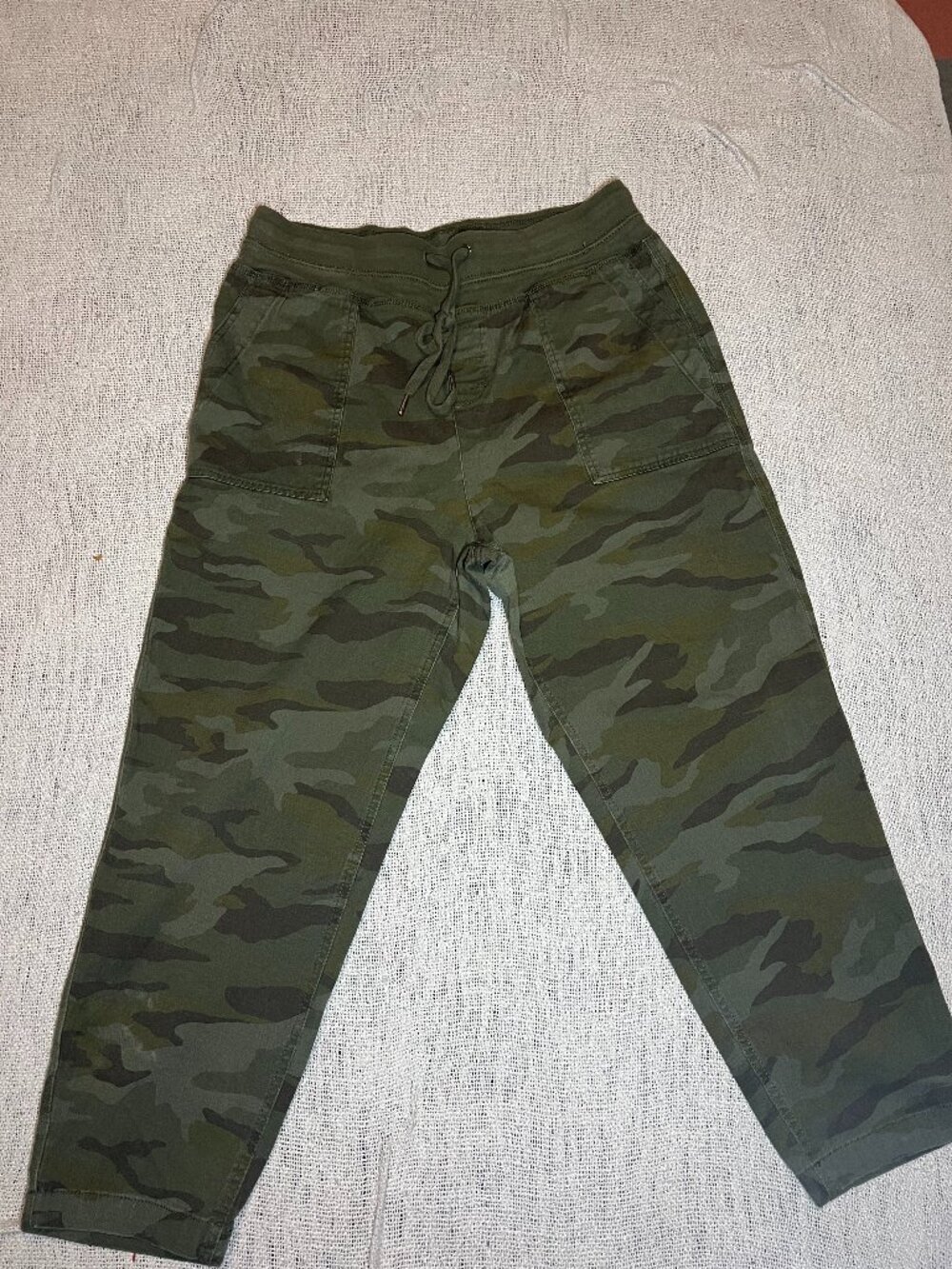 Terra & Sky Women's Camo Cargo Pants – Olive Green Camouflage